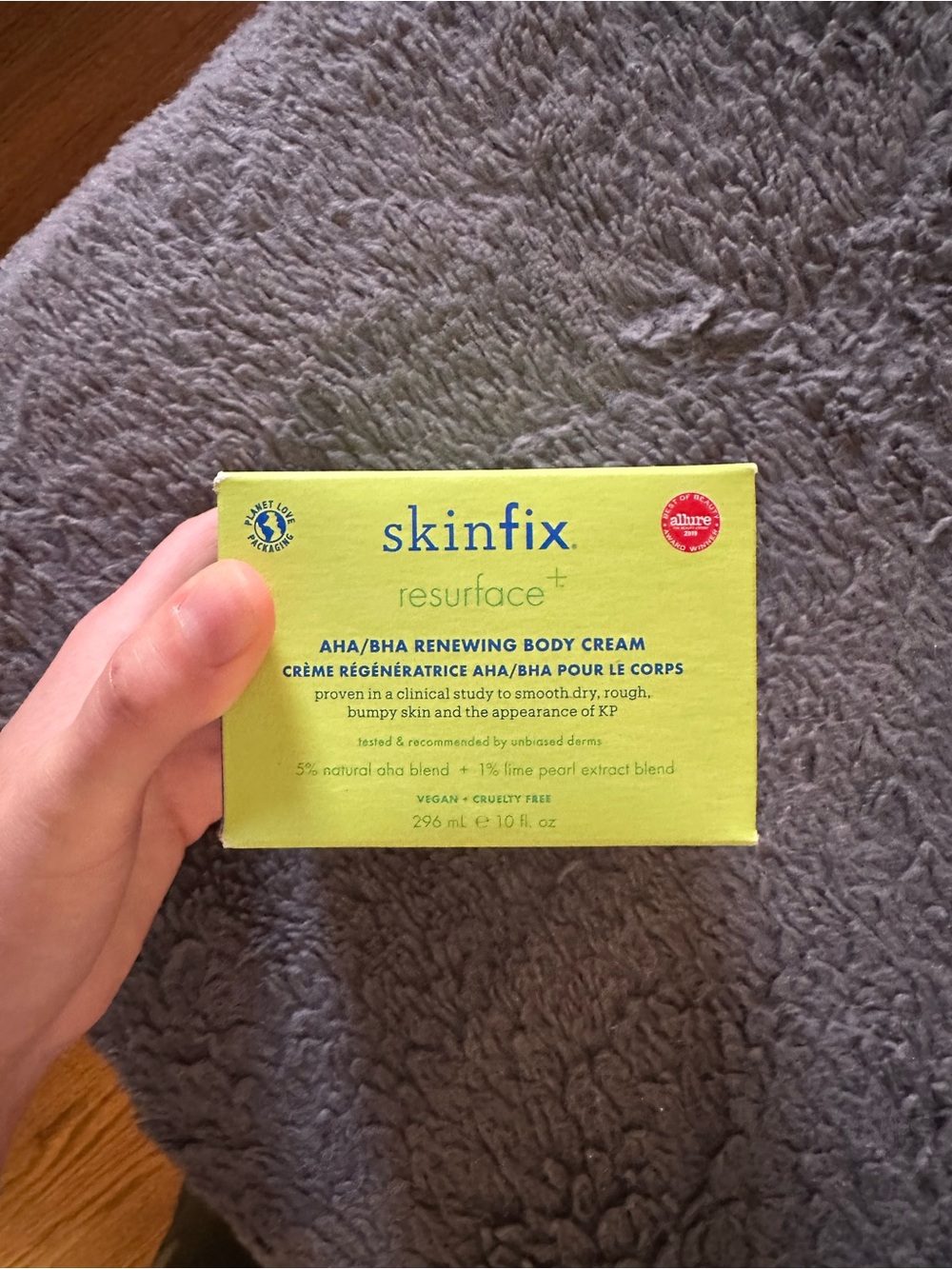 skinfix Resurface AHA/BHA Renewing Body Cream — Lime Green